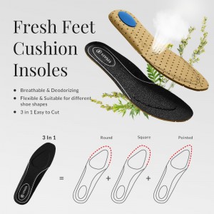 VIVAIA 3-in-1 Cuttable Ademend Insole Inlegzolen Dames Zwart | AUD-5814