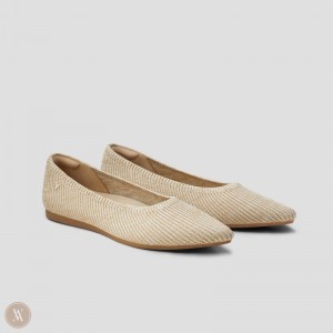 VIVAIA Aria 5° Hemp Pointed-Toe Ballerinas Dames Strepen | FSE-3490