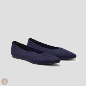 VIVAIA Aria 5° Pointed-Toe Ballerinas Dames Donkerblauw | OEJ-0245