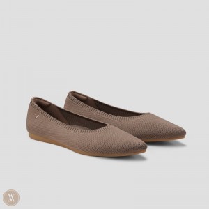 VIVAIA Aria 5° Pointed-Toe Ballerinas Dames Espresso | VPK-4937