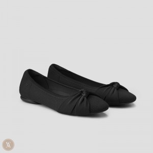 VIVAIA Bibi Round-Toe Knotted Platte Schoenen Dames Diep | FIC-7957