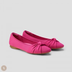 VIVAIA Bibi Round-Toe Knotted Platte Schoenen Dames Pitaya | XOR-9376