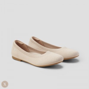 VIVAIA Claire Round-Toe Platte Schoenen Dames Almond | FJR-6588