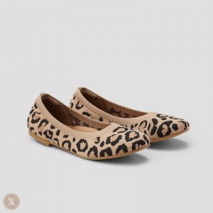 VIVAIA Claire Round-Toe Platte Schoenen Dames Donkerleopard | PTQ-8376