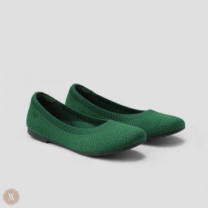 VIVAIA Claire Round-Toe Platte Schoenen Dames Groen | MGZ-0279