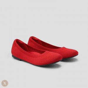 VIVAIA Claire Round-Toe Platte Schoenen Dames Rood | JXR-6066