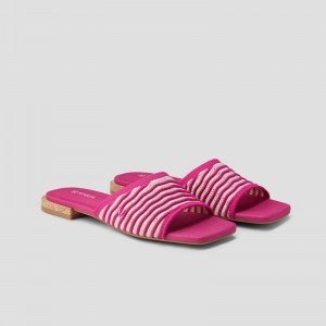 VIVAIA Marianna Wide Band Slide Sandalen Dames Pitaya Wave | FSV-4090