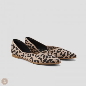 VIVAIA Melia Pointed-Toe Platte Schoenen Dames Donkerleopard | EXQ-7386