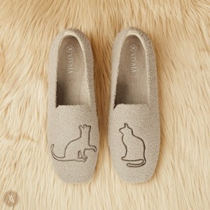 VIVAIA Samantha Squared-Toe Terry Knit Loafers Dames Latte - Cat | EWH-3472