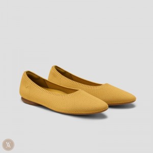 VIVAIA Tamia 2.0 Almond-Toe Ballerinas Dames Geel | BVX-4123