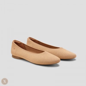 VIVAIA Tamia 2.0 Almond-Toe Ballerinas Dames Nutmeg | IEC-7402