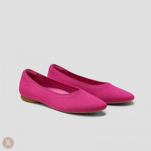 VIVAIA Tamia 2.0 Almond-Toe Ballerinas Dames Pitaya | HDP-2134