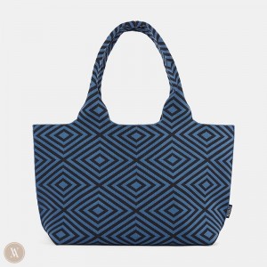 VIVAIA Wallace Tote-Diamond Tassen Dames Blauw | XKC-2590