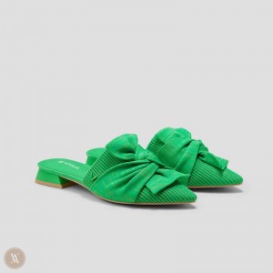 VIVAIA Yaffa Pointed-Toe Knot Sandalen Dames Groen | MWU-3448