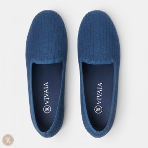 VIVAIA Yarn Round-Toe Fluffy Loafers Dames Diep | RSR-3580