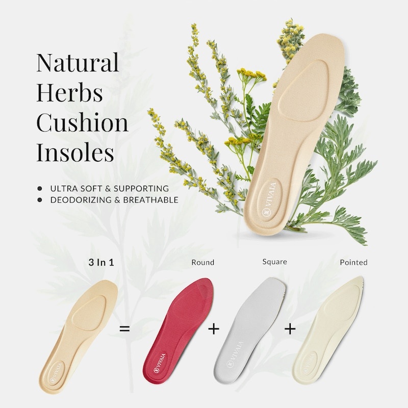 VIVAIA 3-in-1 Cuttable Natural Herb Insole Inlegzolen Dames Almond | DNT-8814