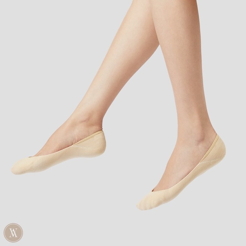 VIVAIA 4-Pair Pack Gewatteerd Low Cut Sokken Dames Padded Low Cut Socks - Almond | CGM-5401