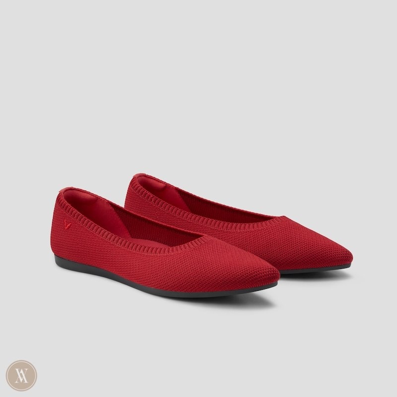 VIVAIA Aria 5° Pointed-Toe Ballerinas Dames Rood | AUU-4845