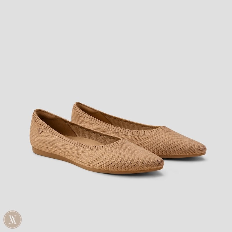 VIVAIA Aria 5° Pointed-Toe Ballerinas Dames Nutmeg | QZZ-0840