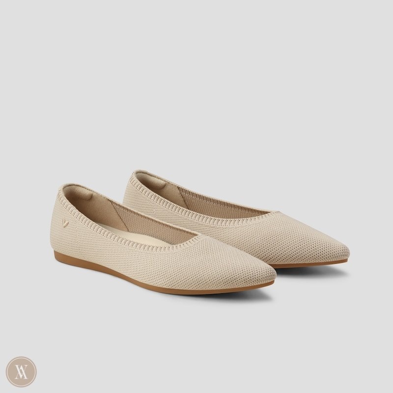 VIVAIA Aria 5° Pointed-Toe Ballerinas Dames Almond | GVE-8923