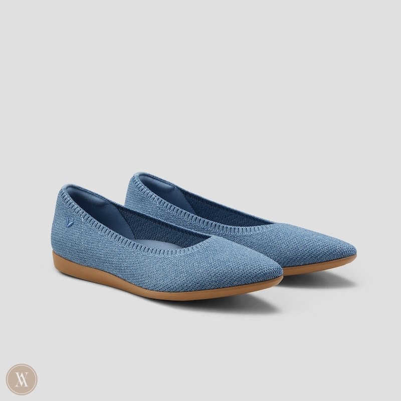 VIVAIA Aria CloudWalker Lightweight Pointed-Ballerinas Dames Blauw | QAI-9228