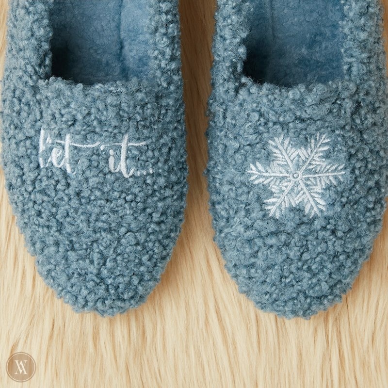 VIVAIA Audrey Round-Toe Recycled Faux Fur - Snowflake Dames Blauw Wit | MDI-8227