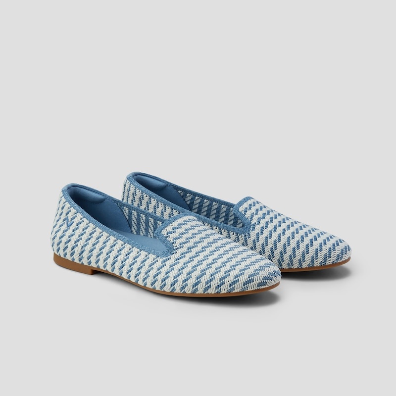 VIVAIA Audrey Round-Toe Woven Knit Loafers Dames Strepen | PQR-2346