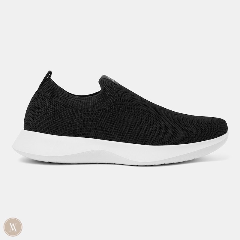 VIVAIA Bernie Waterproof Slip-on Sneakers Heren Zwart Wit | AOE-5962