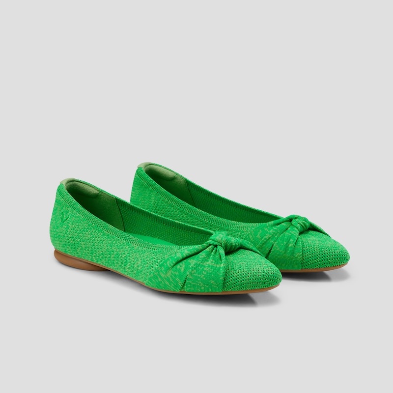 VIVAIA Bibi Round-Toe Knotted Platte Schoenen Dames Groen | EXV-2733