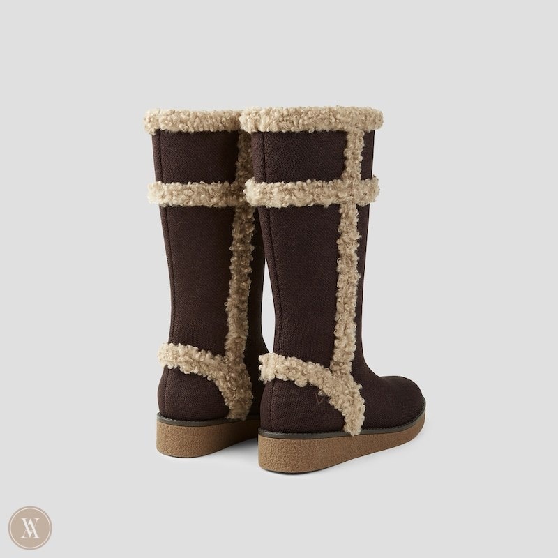 VIVAIA Camila Faux Fur Laarzen Dames Donkerchocola | CRS-4405