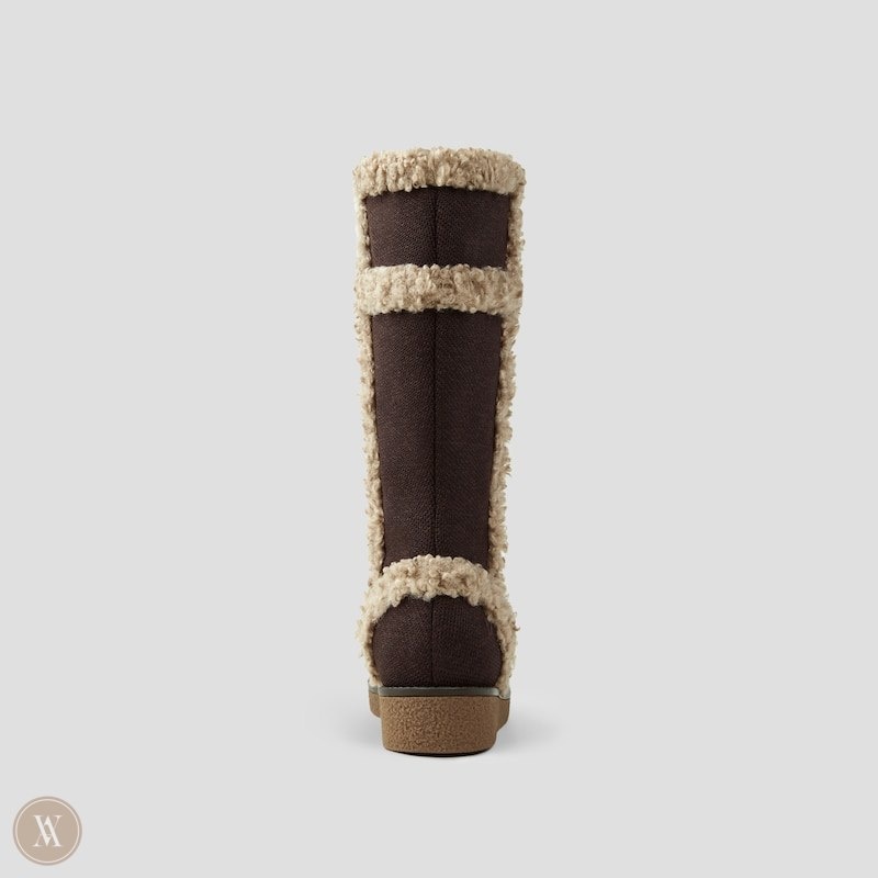 VIVAIA Camila Faux Fur Laarzen Dames Donkerchocola | CRS-4405