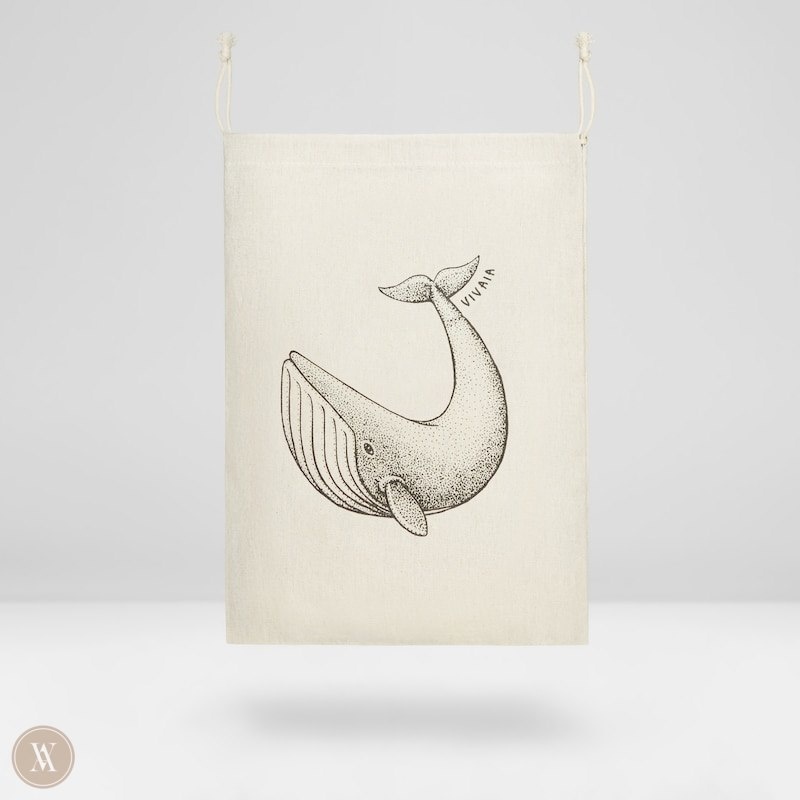 VIVAIA Canva Storage Bag-Marine Whale Tassen Dames Marine Whale | FSV-5758