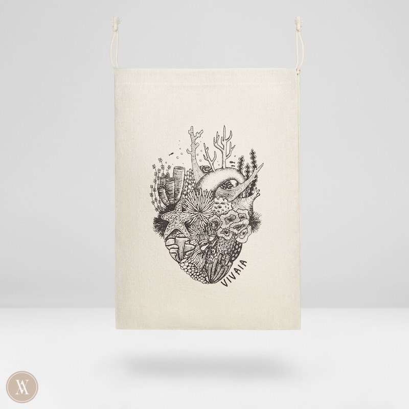 VIVAIA Canva Storage Bag-Ocean Heart Tassen Dames Ocean Heart | EET-6777