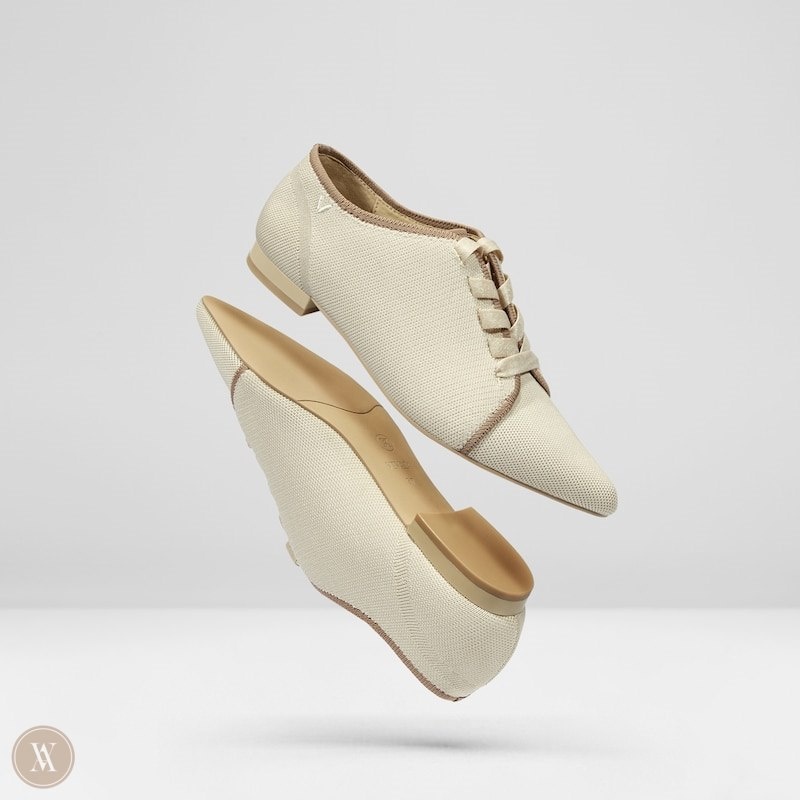 VIVAIA Grace Pointed-Toe Lace-Up Oxfords Dames Room Wit | FYM-2532