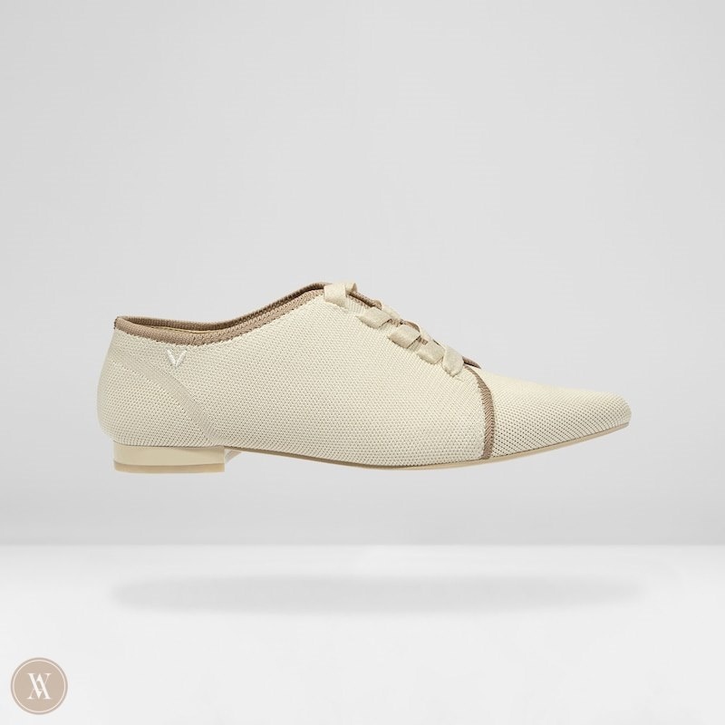 VIVAIA Grace Pointed-Toe Lace-Up Oxfords Dames Room Wit | FYM-2532