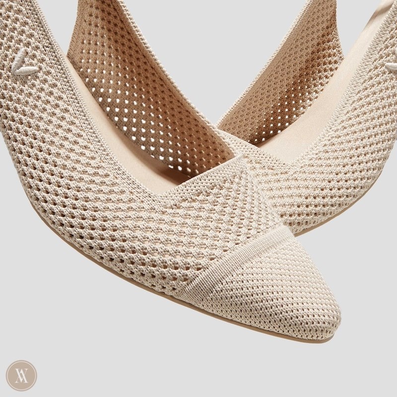 VIVAIA Leah Pointed-Toe Slingback Dames Almond Mesh | GGG-6243