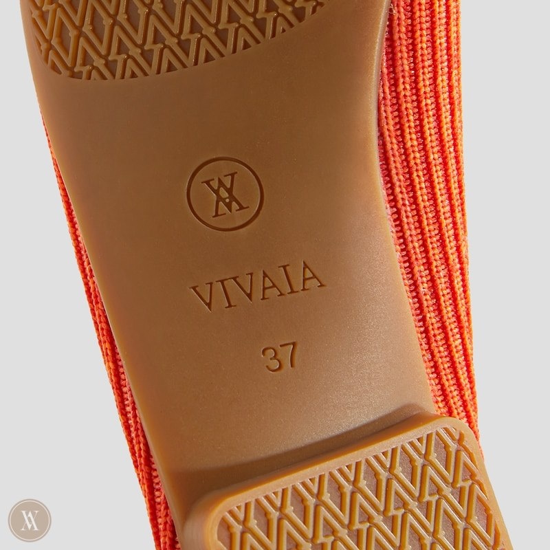 VIVAIA Margot 2.0 Square-Toe V-Cut Platte Schoenen Dames Oranje | VMV-4237