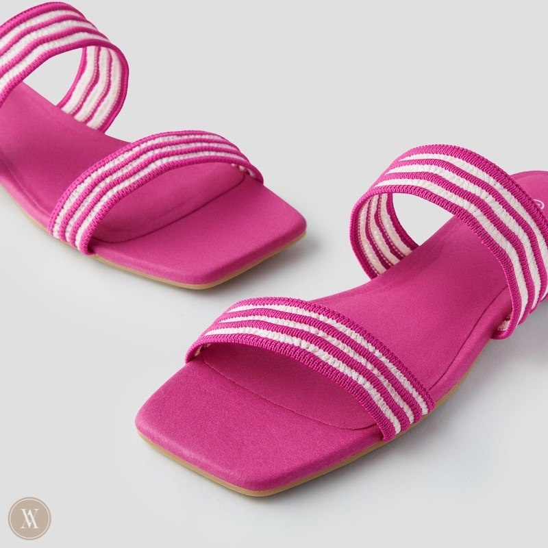 VIVAIA Maya Square-Toe Slide Sandalen Dames Pitaya Waves | VNL-4037