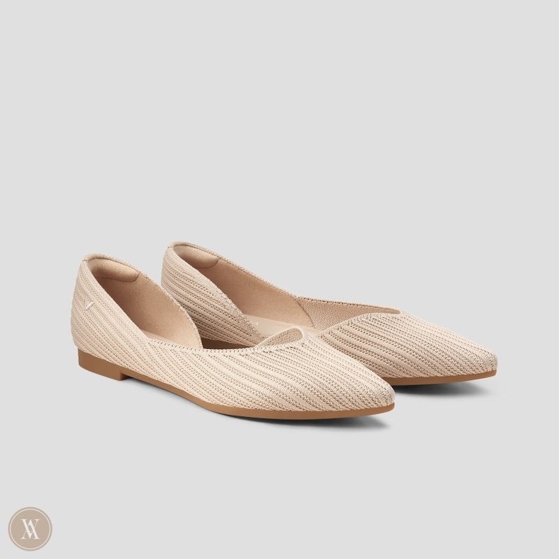 VIVAIA Melia Pointed-Toe Platte Schoenen Dames Almond | AIZ-4531