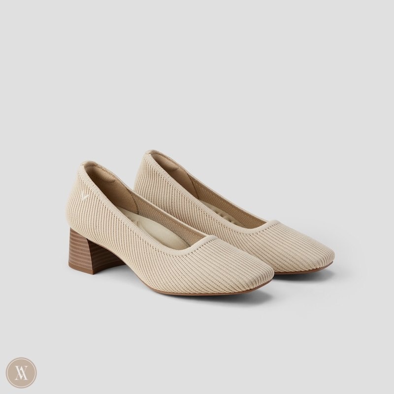 VIVAIA Melody Pro Square-Toe Chunky Hakken Dames Almond | AIJ-0429