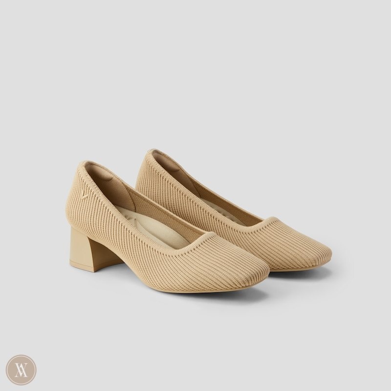 VIVAIA Melody Pro Square-Toe Chunky Hakken Dames Nude Peach | XIG-1438