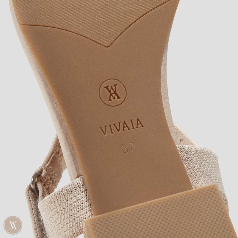 VIVAIA Mia Square-Toe Adjustable Sandalen Dames Almond Mesh | JWK-0111