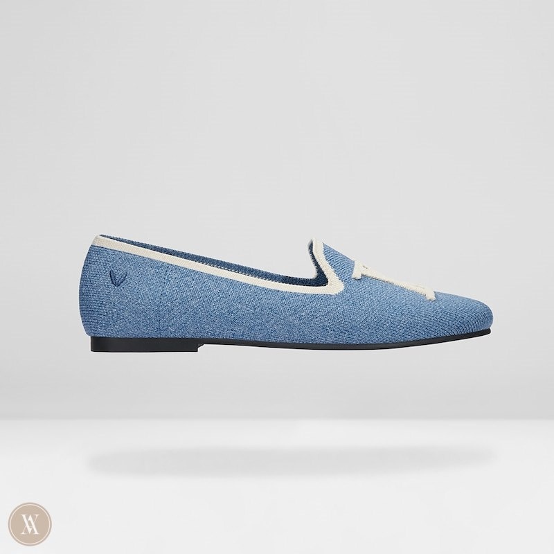 VIVAIA Nadia Round-Toe Loafers Dames Blauw | XOD-4025