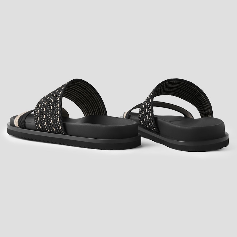 VIVAIA Naina Double Straps Slide Sandalen Dames Zwart | AYK-4515