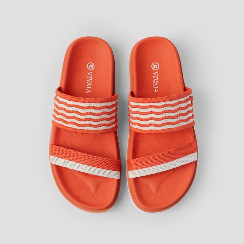 VIVAIA Naina Double Straps Slide Sandalen Dames Oranje | FWW-4287