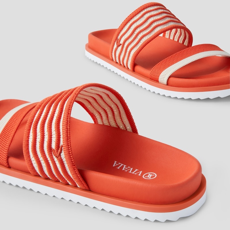 VIVAIA Naina Double Straps Slide Sandalen Dames Oranje | FWW-4287