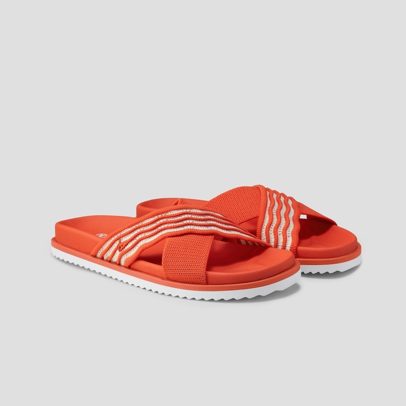 VIVAIA Natalia Criss Cross Straps Badeslippers Dames Oranje | FCB-0693