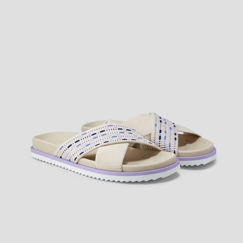 VIVAIA Natalia Criss Cross Straps Badeslippers Dames Gekleurd Blauw | SZT-4190