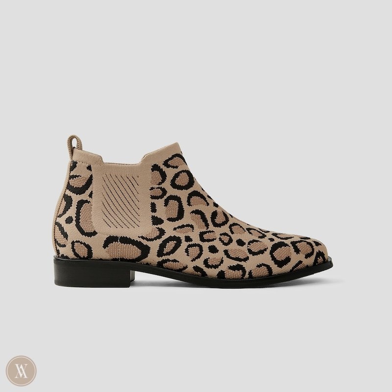 VIVAIA Ryan Water Repellent Chelsea-laars Dames Donkerleopard | NIV-7593