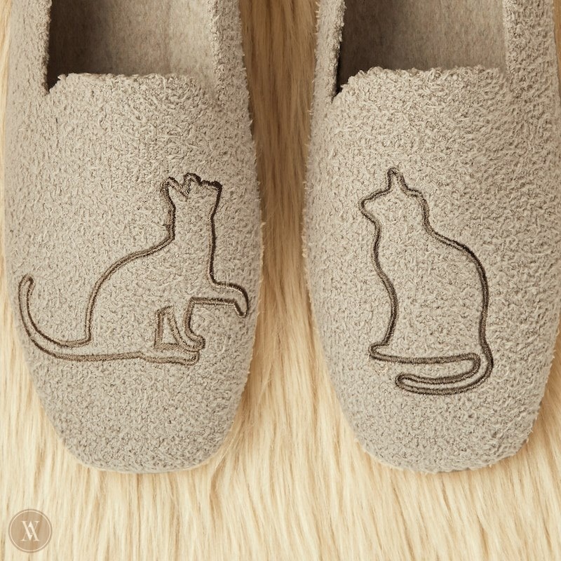 VIVAIA Samantha Squared-Toe Terry Knit Loafers Dames Latte - Cat | EWH-3472